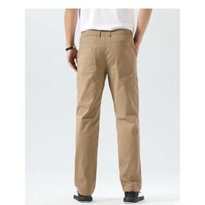 Men's Plaid & Plain Brand Khaki Skinny Fit Stretch 3% Spandex Pants 33X28